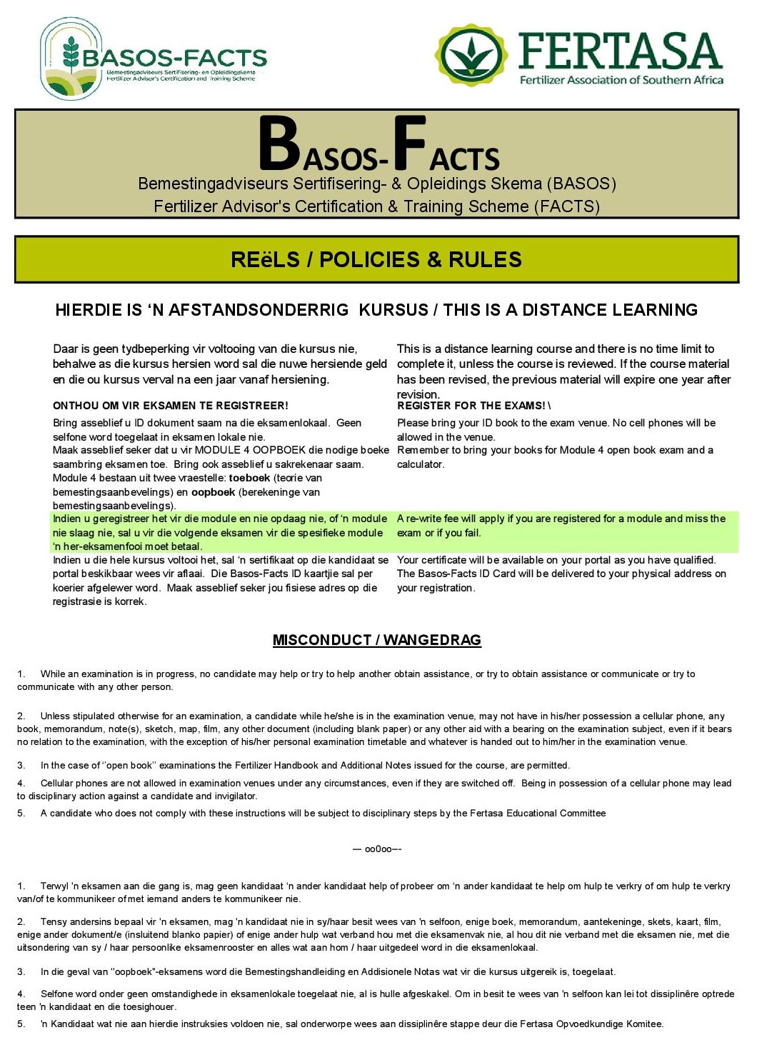 Policies and Rules Fertasa